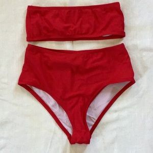 Red 2 Piece Swimwear- NWOT